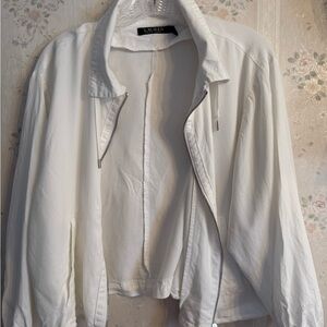 Lauren Ralph Lauren White Bomber Jacket